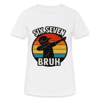 67 Six Sept - T-shirt respirant Femme - blanc - Devant - AI Model Female 172 dark (172cm)