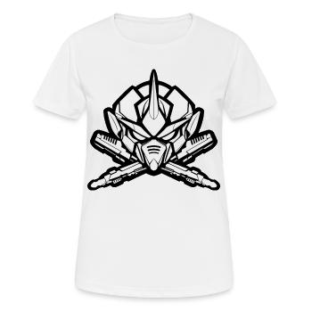 One Bulky Mech - Tête de logo v2 - T-shirt respirant Femme - blanc - Devant - AI Model Female 172 dark (172cm)