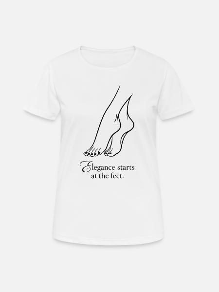 L’élégance aux pieds - T-shirt respirant Femme - blanc