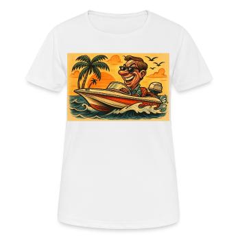 Speed Boat - Women's Breathable T-Shirt - white - Front - AI Model Female 172 dark (172cm)