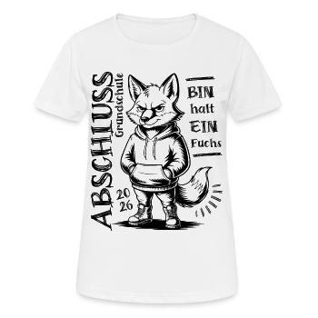 Remise des diplômes de l’école primaire 2026 - Je ne suis qu’un renard - T-shirt respirant Femme - blanc - Devant - AI Model Female 172 dark (172cm)