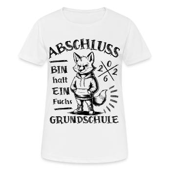 Remise des diplômes 2026 École primaire - Je ne suis qu’un renard - T-shirt respirant Femme - blanc - Devant - AI Model Female 172 dark (172cm)