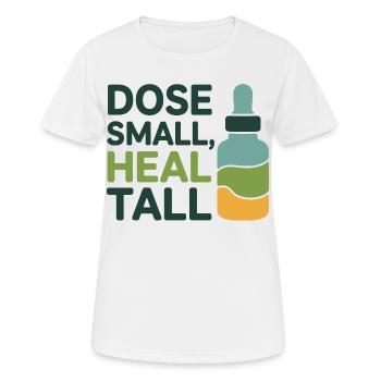 Dose d’homéopathie Petit Guérison Professionnel - T-shirt respirant Femme - blanc - Devant - AI Model Female 172 dark (172cm)