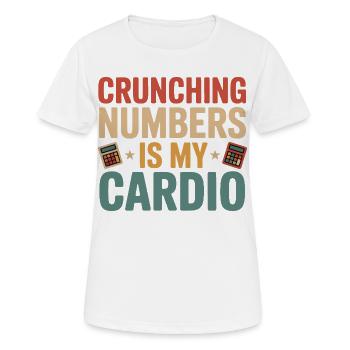 Number Nerd Cardio Humor - Women's Breathable T-Shirt - white - Front - AI Model Female 172 dark (172cm)