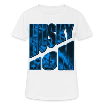 Husky Mom Neon Night Forest - Women's Breathable T-Shirt - white - Front - AI Model Female 172 dark (172cm)