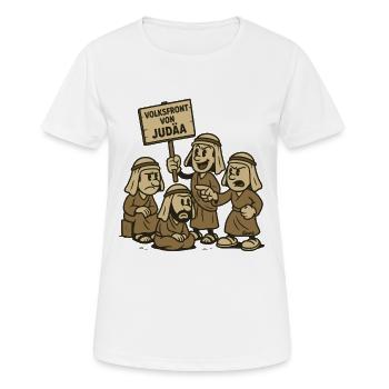 Parodie du Front populaire de Judée - T-shirt respirant Femme - blanc - Devant - AI Model Female 172 dark (172cm)