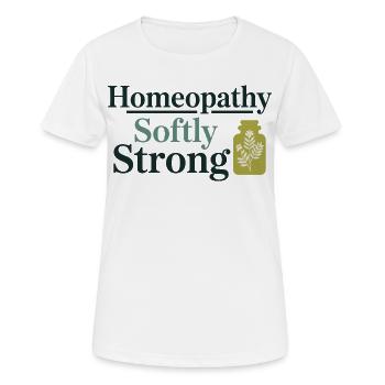 Homéopathie Praticien Professionnel Doux, Fort - T-shirt respirant Femme - blanc - Devant - AI Model Female 172 dark (172cm)