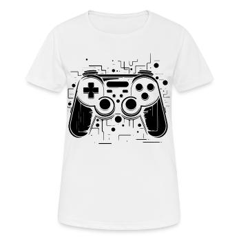 Spiel Controller - Frauen T-Shirt atmungsaktiv - Weiß - Vorne - AI Model Female 172 dark (172cm)