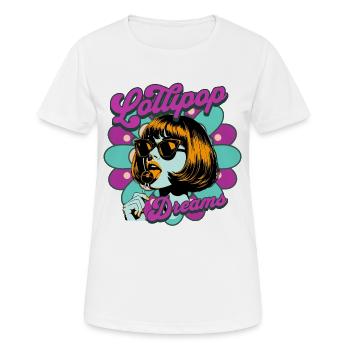 T-shirt vintage rétro Woman Lollipop - T-shirt respirant Femme - blanc - Devant - AI Model Female 172 dark (172cm)