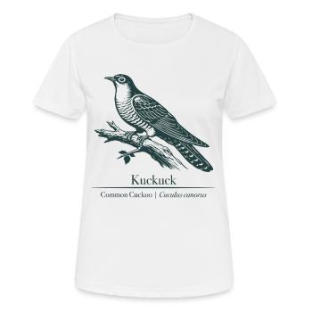 Silhouette de coucou | Ornithologie | Dessin - T-shirt respirant Femme - blanc - Devant - AI Model Female 172 dark (172cm)
