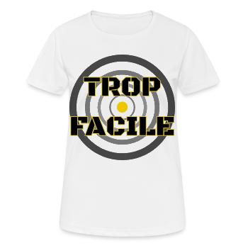 LA CIBLE - T-shirt respirant Femme - blanc - Devant - AI Model Female 172 dark (172cm)