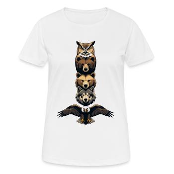 Tierstapel der Wächter - Frauen T-Shirt atmungsaktiv - Weiß - Vorne - AI Model Female 172 dark (172cm)