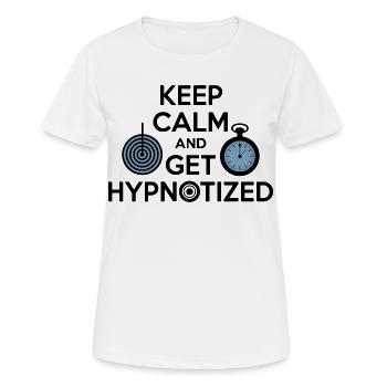 Hypnotiseur Reste calme Fais-toi hypnotiser Professionnel - T-shirt respirant Femme - blanc - Devant - AI Model Female 172 dark (172cm)