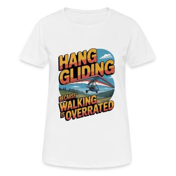 Deltaplane, deltaplane, amateurs de sports aériens - T-shirt respirant Femme - blanc - Devant - AI Model Female 172 dark (172cm)