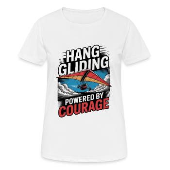 Deltaplane, deltaplane, amateurs de sports aériens - T-shirt respirant Femme - blanc - Devant - AI Model Female 172 dark (172cm)