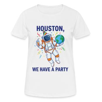 Houston We Have A Party – Astronaut Space - Women's Breathable T-Shirt - white - Front - AI Model Female 172 dark (172cm)