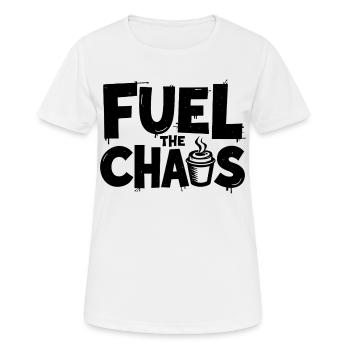 Alimentez le chaos Coffee Dicton pour les rebelles - T-shirt respirant Femme - blanc - Devant - AI Model Female 172 dark (172cm)