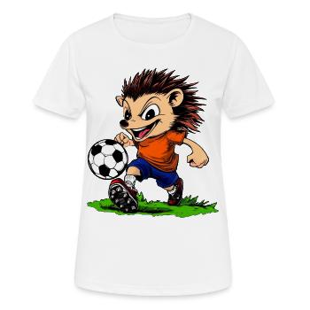 Igel Fussballer - Frauen T-Shirt atmungsaktiv - Weiß - Vorne - AI Model Female 172 dark (172cm)