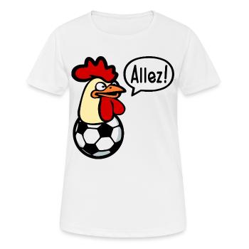 Hens Chickens Football - Frauen T-Shirt atmungsaktiv - Weiß - Vorne - AI Model Female 172 dark (172cm)