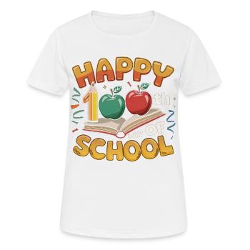 Hundertster Schultag Jubiläumsdesign - Frauen T-Shirt atmungsaktiv - Weiß - Vorne - AI Model Female 172 dark (172cm)