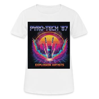 Cyber Pyro - Frauen T-Shirt atmungsaktiv - Weiß - Vorne - AI Model Female 172 dark (172cm)
