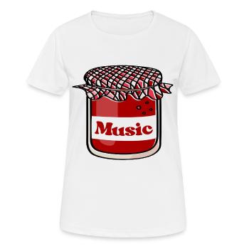 Music Jam Jar – Sheet Music Jam - Women's Breathable T-Shirt - white - Front - AI Model Female 172 dark (172cm)