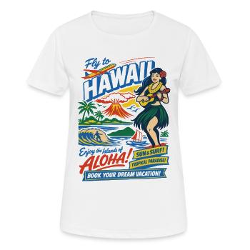 Hawaii Traumreise 50er Jahre Poster - Frauen T-Shirt atmungsaktiv - Weiß - Vorne - AI Model Female 172 dark (172cm)