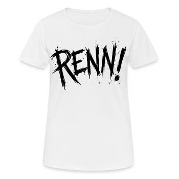 Renn! - Frauen T-Shirt atmungsaktiv - Weiß - Vorne - AI Model Female 172 dark (172cm)