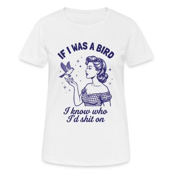 Echte Rache Vogel Retro Statement - Frauen T-Shirt atmungsaktiv - Weiß - Vorne - AI Model Female 172 dark (172cm)