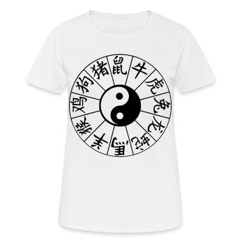 Chinesische Sternzeichen - Frauen T-Shirt atmungsaktiv - Weiß - Vorne - AI Model Female 172 dark (172cm)
