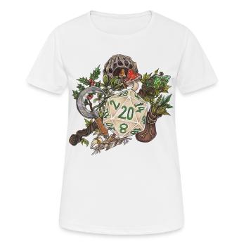 Rollenspiel Tabletop D20 Würfel Geschenk Druide - Frauen T-Shirt atmungsaktiv - Weiß - Vorne - AI Model Female 172 dark (172cm)