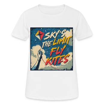 Cerf-volant volant - T-shirt respirant Femme - blanc - Devant - AI Model Female 172 dark (172cm)
