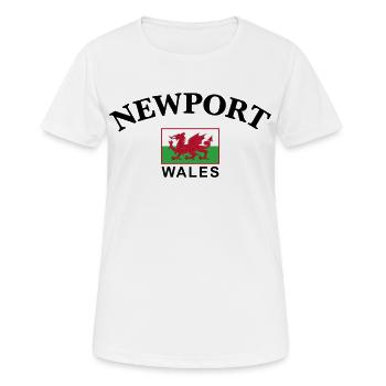Newport, Wales - Women's Breathable T-Shirt - white - Front - AI Model Female 172 dark (172cm)