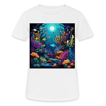 Korallenriff Unterwasserwelt - Frauen T-Shirt atmungsaktiv - Weiß - Vorne - AI Model Female 172 dark (172cm)
