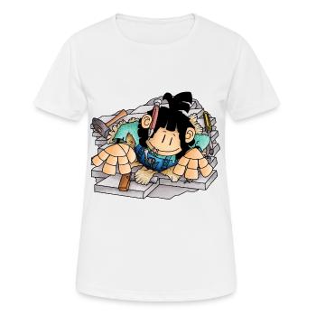 Scott - das widerspenstige Loch / - Frauen T-Shirt atmungsaktiv - Weiß - Vorne - AI Model Female 172 dark (172cm)