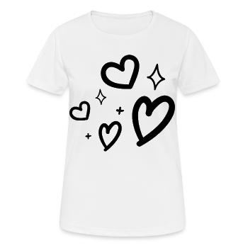 hearts - T-shirt respirant Femme - blanc - Devant - AI Model Female 172 dark (172cm)