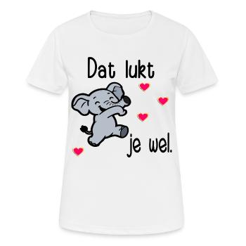Exams Motivation Elephant - Women's Breathable T-Shirt - white - Front - AI Model Female 172 dark (172cm)