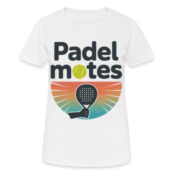 T-shirt de padel - Maillot rétro pour joueurs de padel - T-shirt respirant Femme - blanc - Devant - AI Model Female 172 dark (172cm)