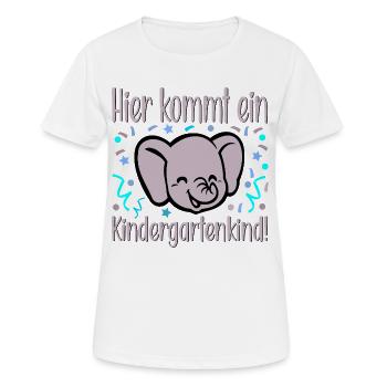 Kleinkinder Kindergartenkind - Frauen T-Shirt atmungsaktiv - Weiß - Vorne - AI Model Female 172 dark (172cm)