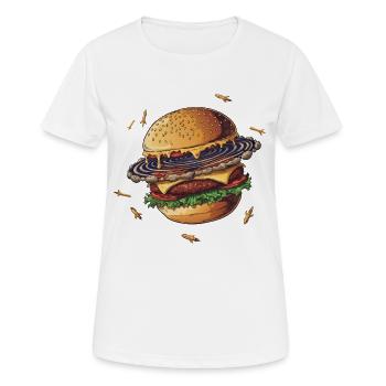 Planète Gourmet Burger - T-shirt respirant Femme - blanc - Devant - AI Model Female 172 dark (172cm)