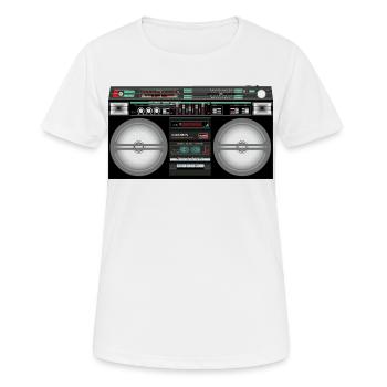 Cassette Boombox rétro néon - T-shirt respirant Femme - blanc - Devant - AI Model Female 172 dark (172cm)