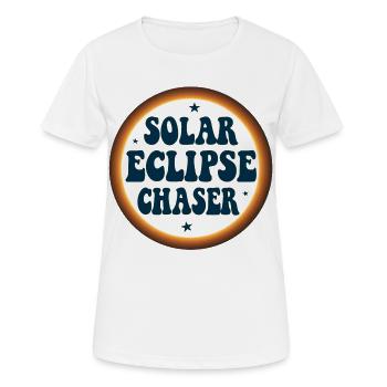 Solar eclipse chaser - Women's Breathable T-Shirt - white - Front - AI Model Female 172 dark (172cm)