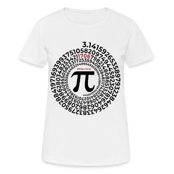 Pi Erfinder | William Jones 1706 | Kreiszahl - Frauen T-Shirt atmungsaktiv - Weiß - Vorne - AI Model Female 172 dark (172cm)