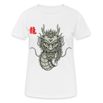 Dragon asiatique - T-shirt respirant Femme - blanc - Devant - AI Model Female 172 dark (172cm)