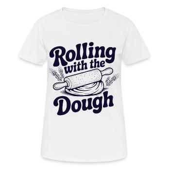 Rolling with the Dough | Baking Humor - Women's Breathable T-Shirt - white - Front - AI Model Female 172 dark (172cm)