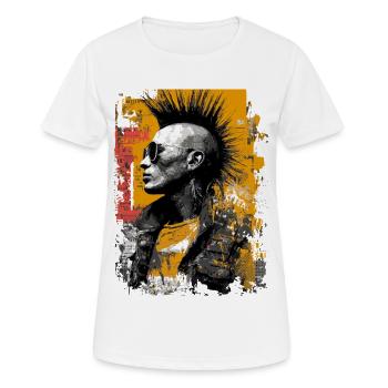 Punk with mohawk - Women's Breathable T-Shirt - white - Front - AI Model Female 172 dark (172cm)