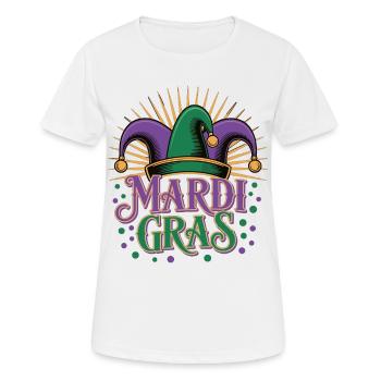 Mardi Gras T-Shirt – Carnival Jester Hat - Women's Breathable T-Shirt - white - Front - AI Model Female 172 dark (172cm)