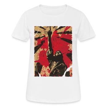 Standing Fist Protest - Women's Breathable T-Shirt - white - Front - AI Model Female 172 dark (172cm)