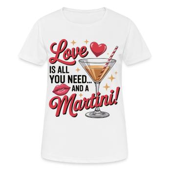 Love and Martini - Cocktail Party Gift - Women's Breathable T-Shirt - white - Front - AI Model Female 172 dark (172cm)
