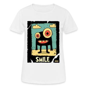One-eyed monster in the sand - Women's Breathable T-Shirt - white - Front - AI Model Female 172 dark (172cm)